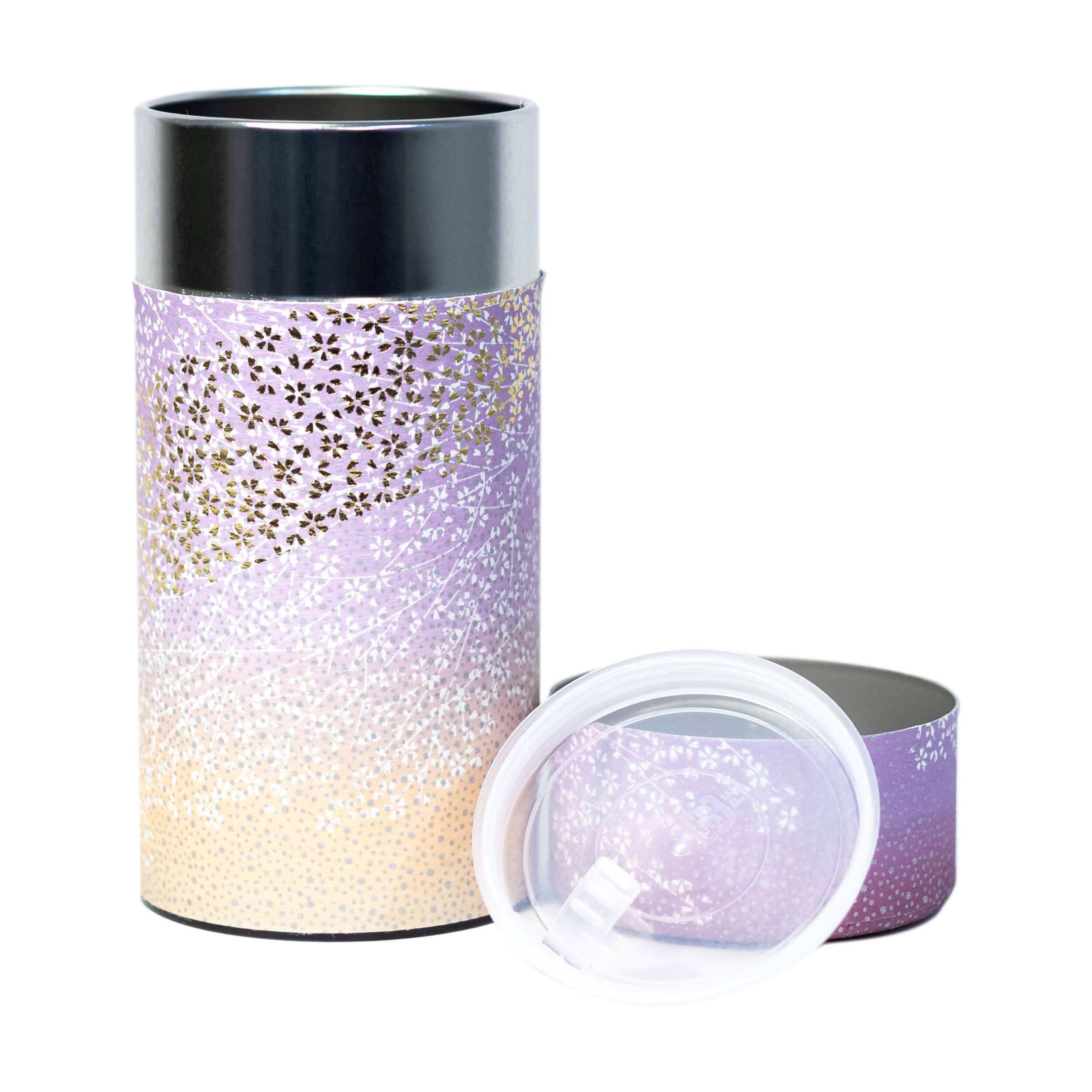Japanese Tea Canister - Pink and Gold Flower - Image 3