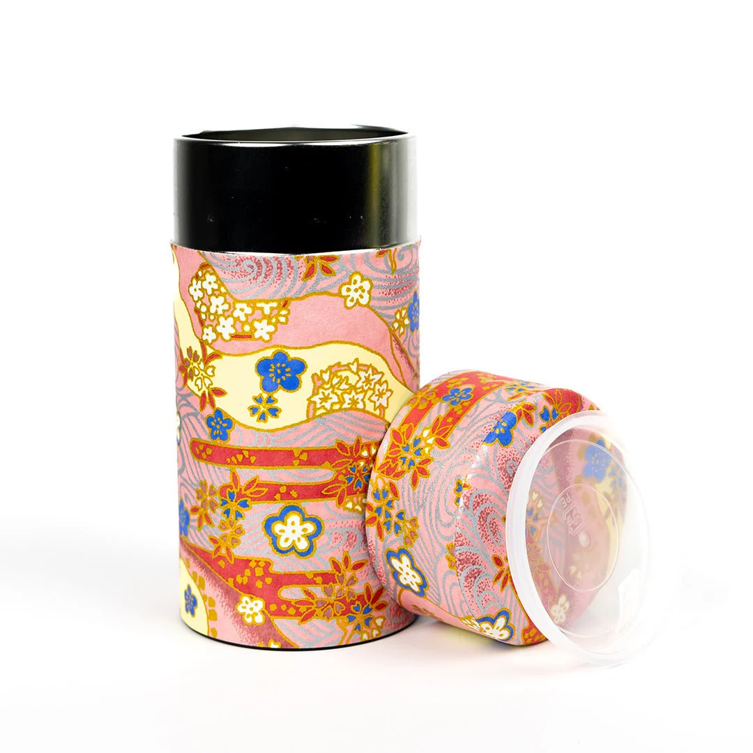 Japanese Tea Canister - Pink Floral - Image 4