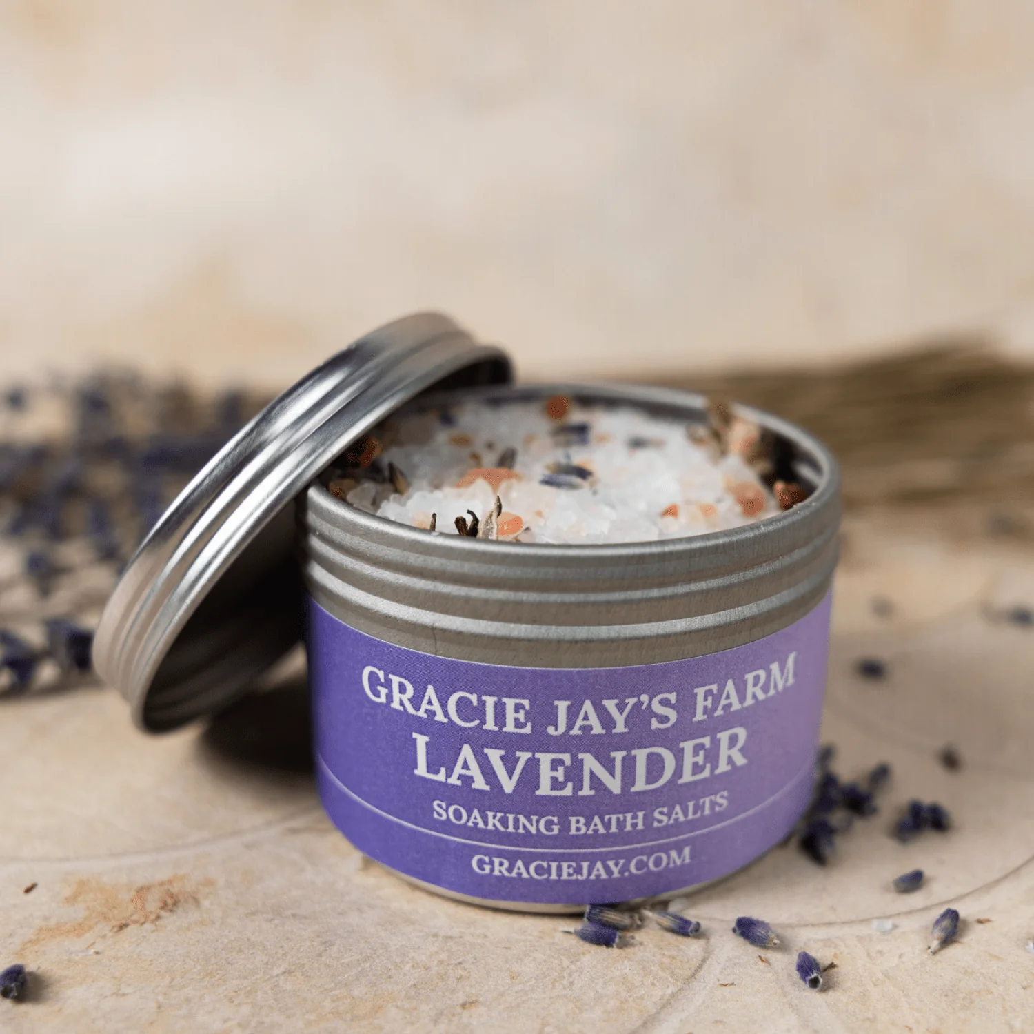 4 oz. Lavender Soaking Salts- Gracie Jay's - Image 2