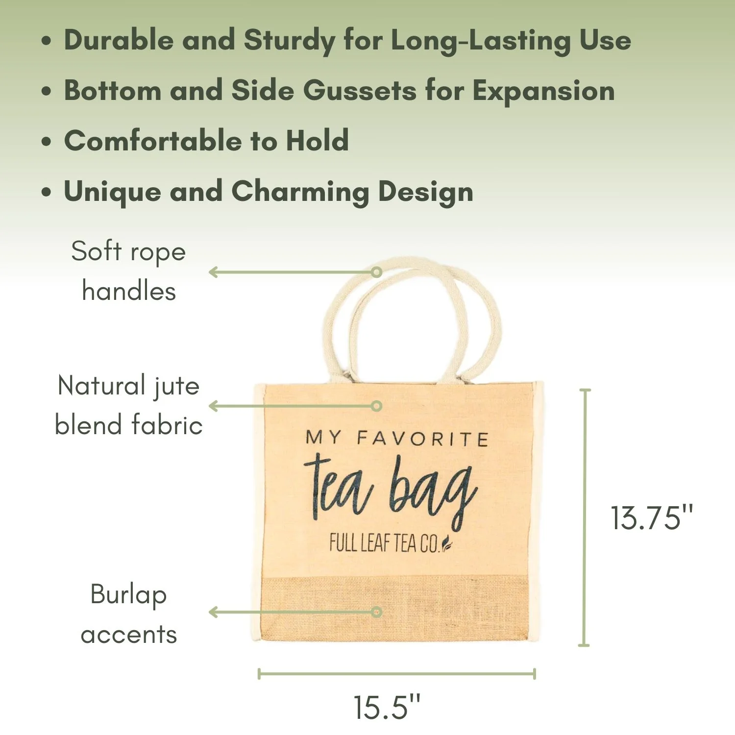 "My Favorite Tea Bag" Tote Bag - Image 2