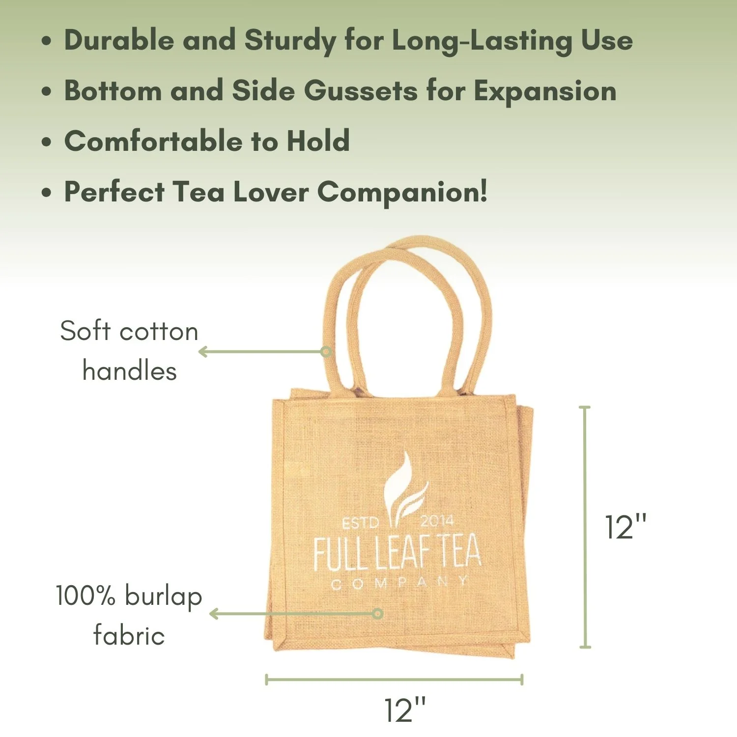 Signature Burlap Tote Bag - Image 2