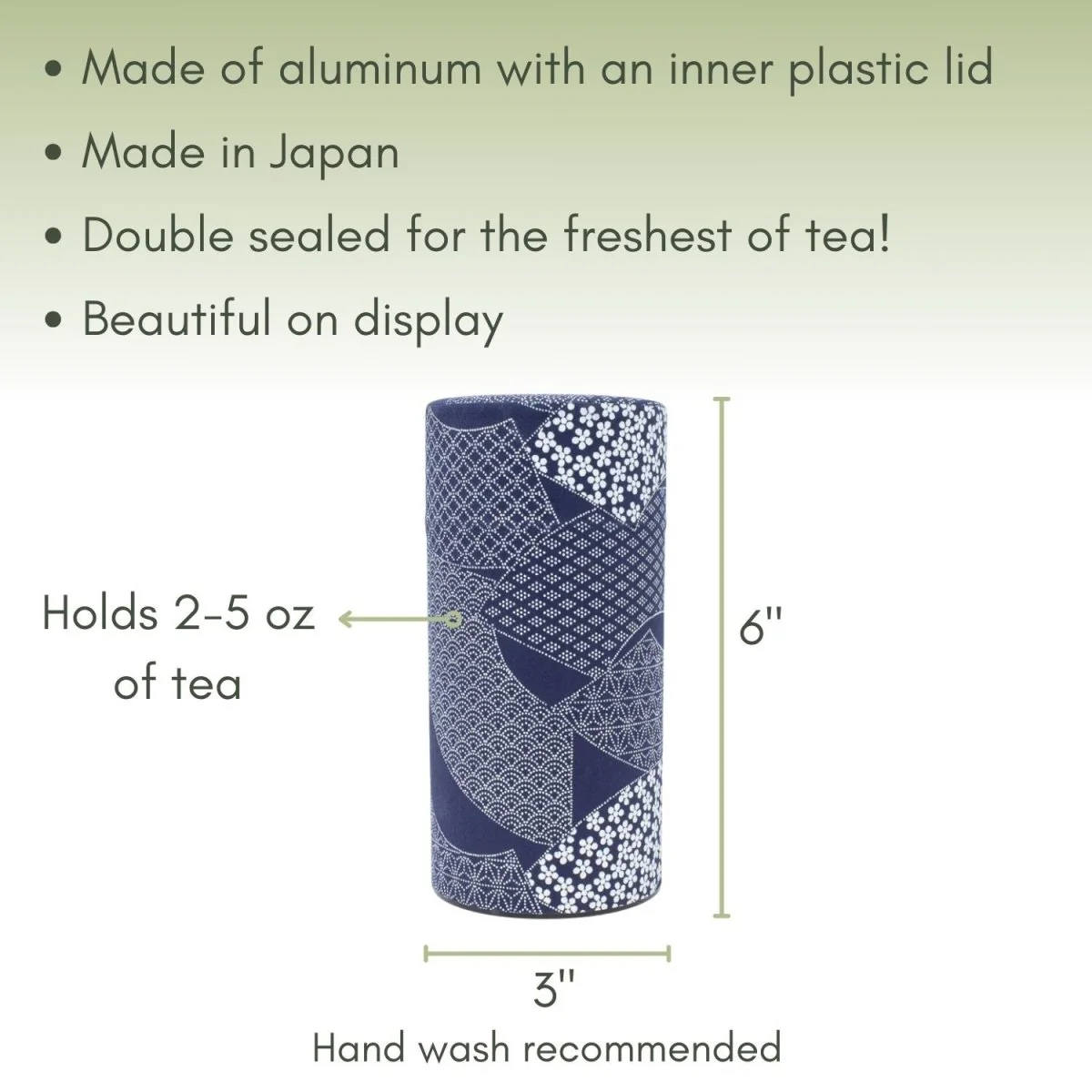 Japanese Tea Canister - Blue - Image 2
