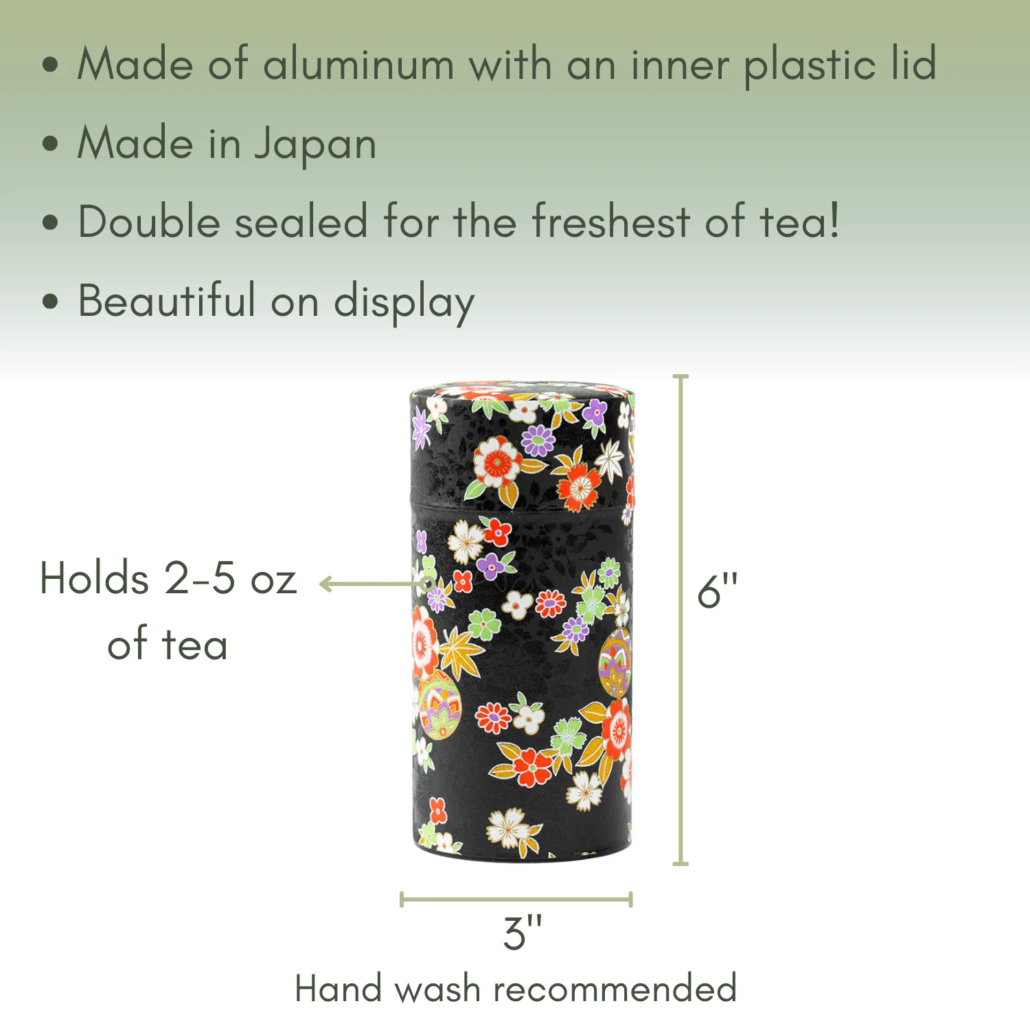 Japanese Tea Canister - Ornamental Bloom - Image 2