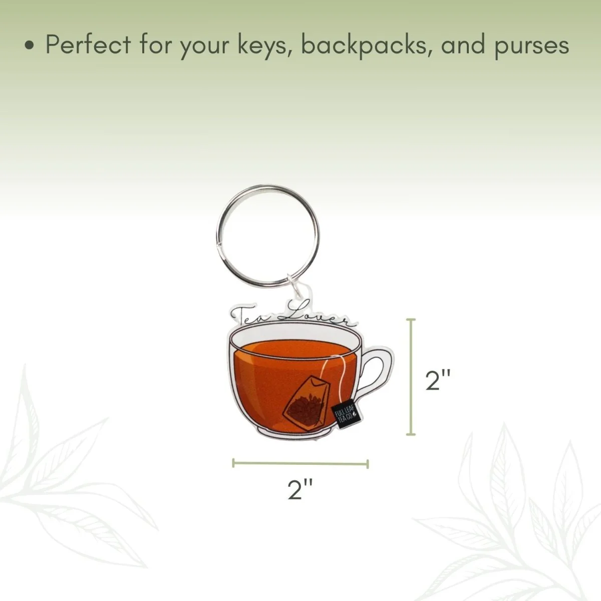 "Tea Lover" Acrylic Key Chain - Image 2